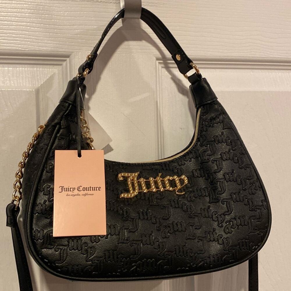 BNWT JUICY COUTURE Semi Charmed Black Shoulder Bag
